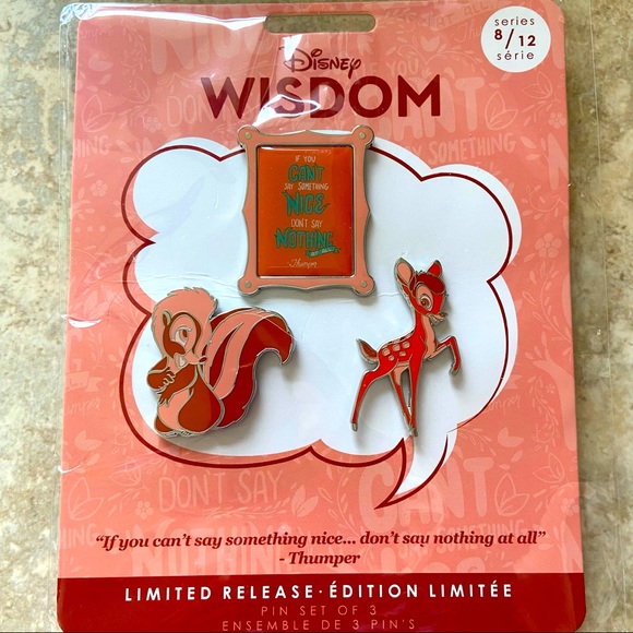 Disney Jewelry - Disney Wisdom 8/12 August Bambi Pin Set